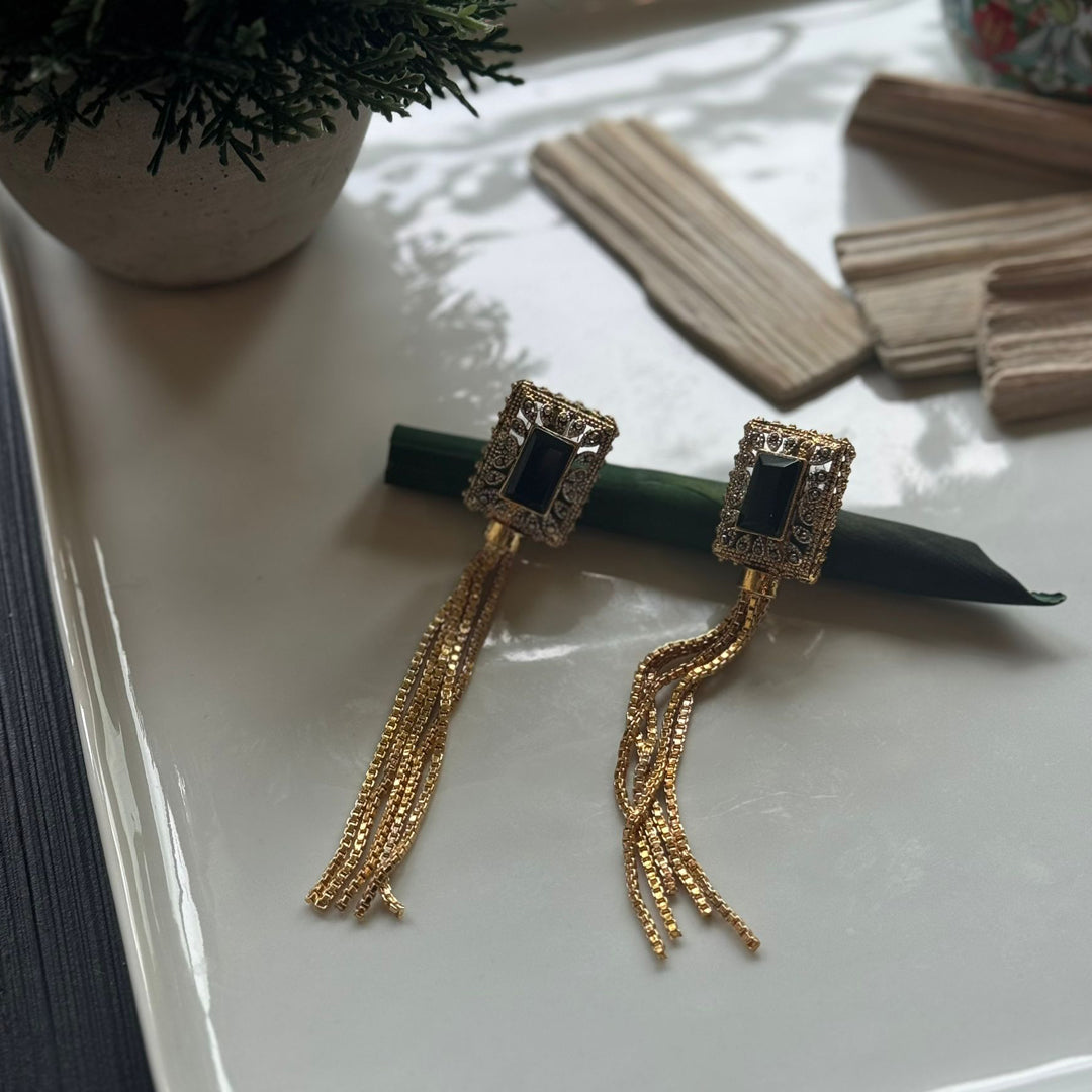 Regal Radiance Tassel Earrings