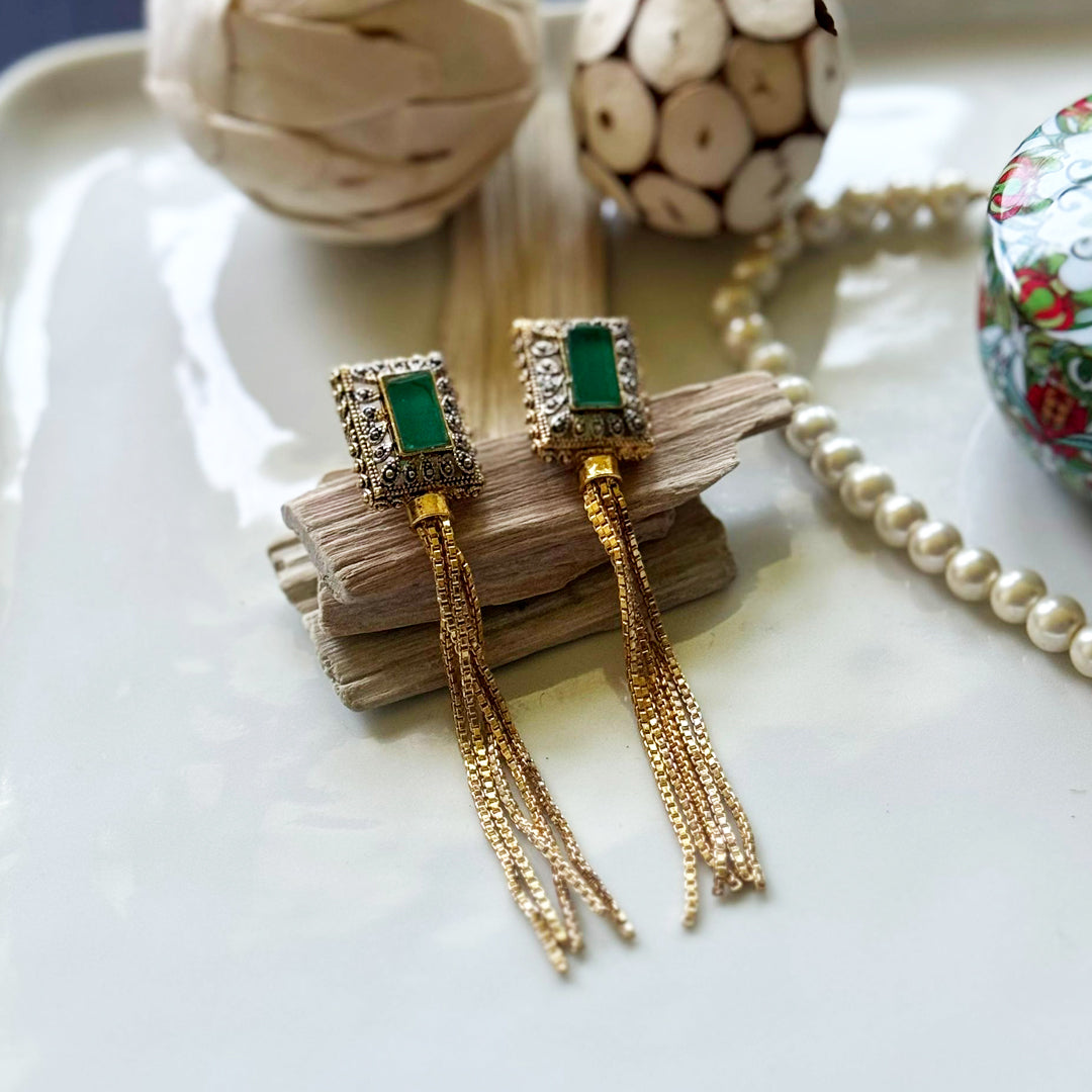 Regal Radiance Tassel Earrings