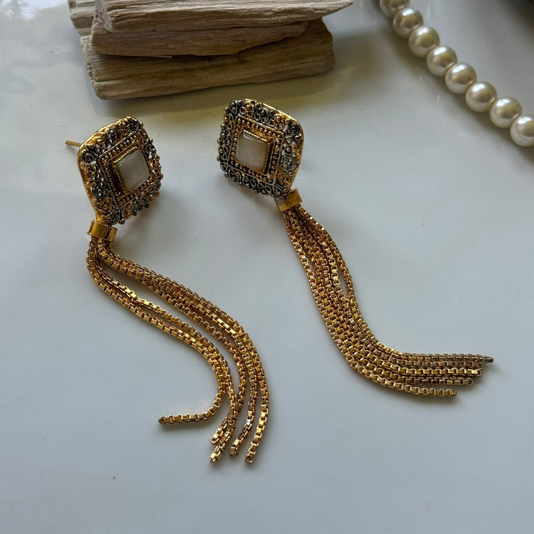 Regal Radiance Tassel Earrings