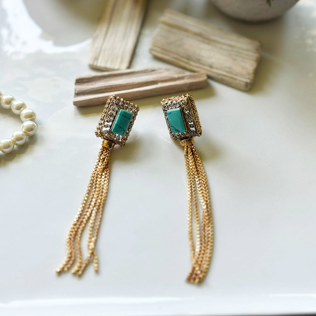 Regal Radiance Tassel Earrings