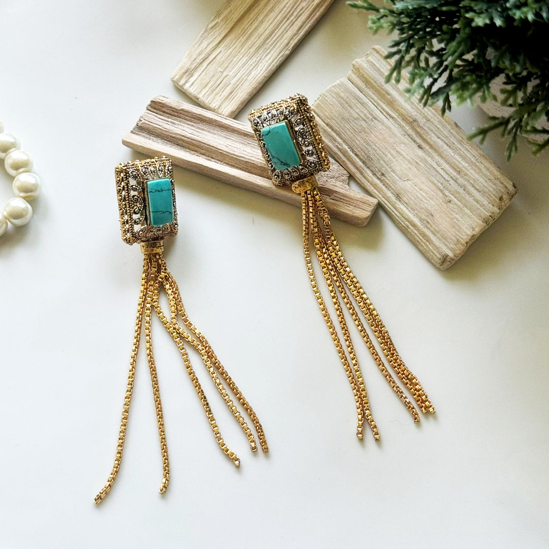 Regal Radiance Tassel Earrings