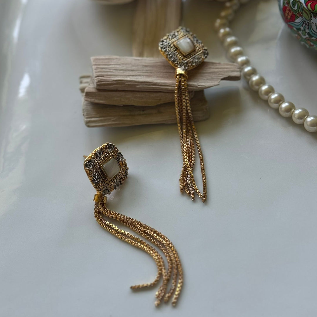 Regal Radiance Tassel Earrings