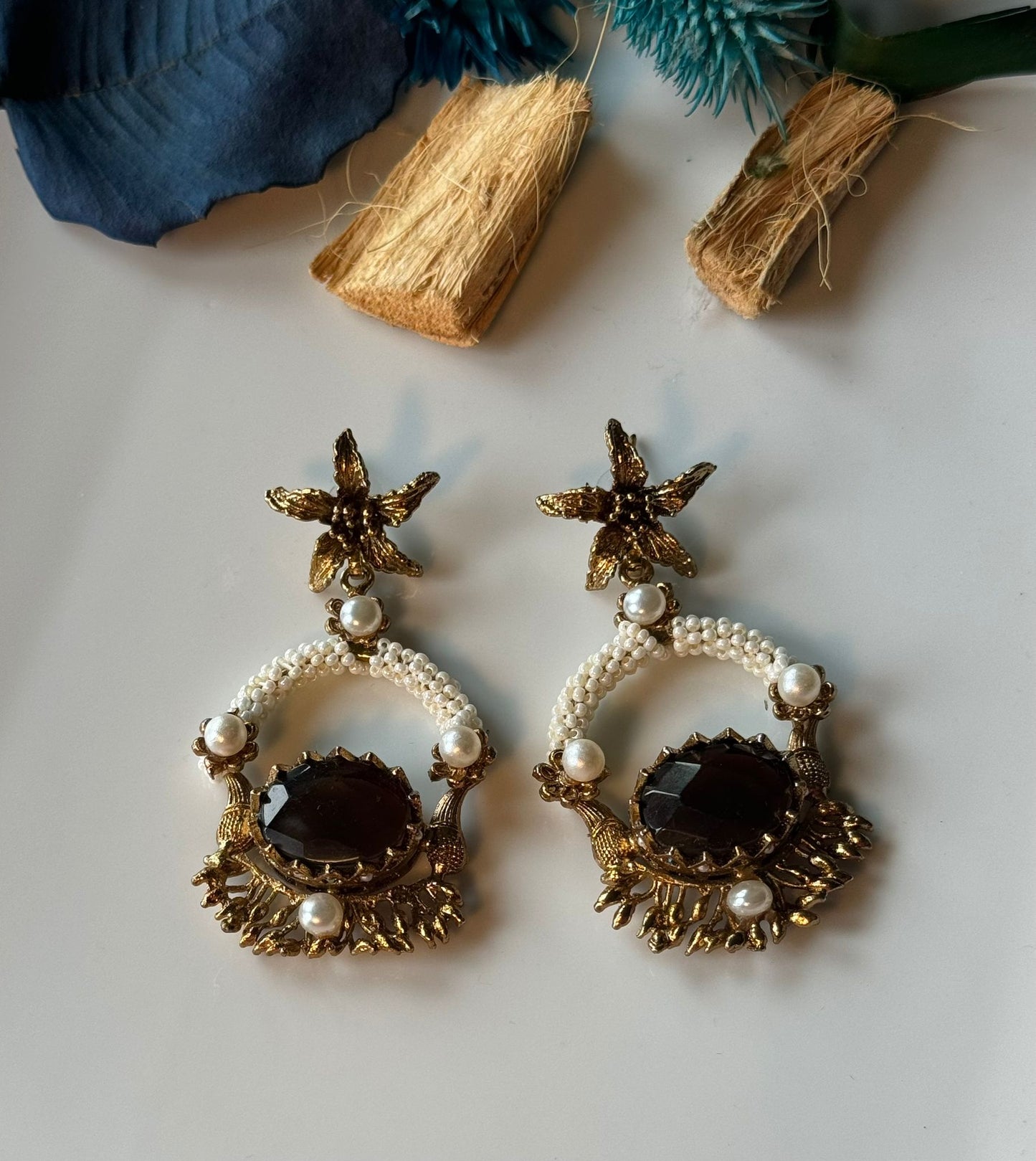 Majestic Pearl Bloom Earrings