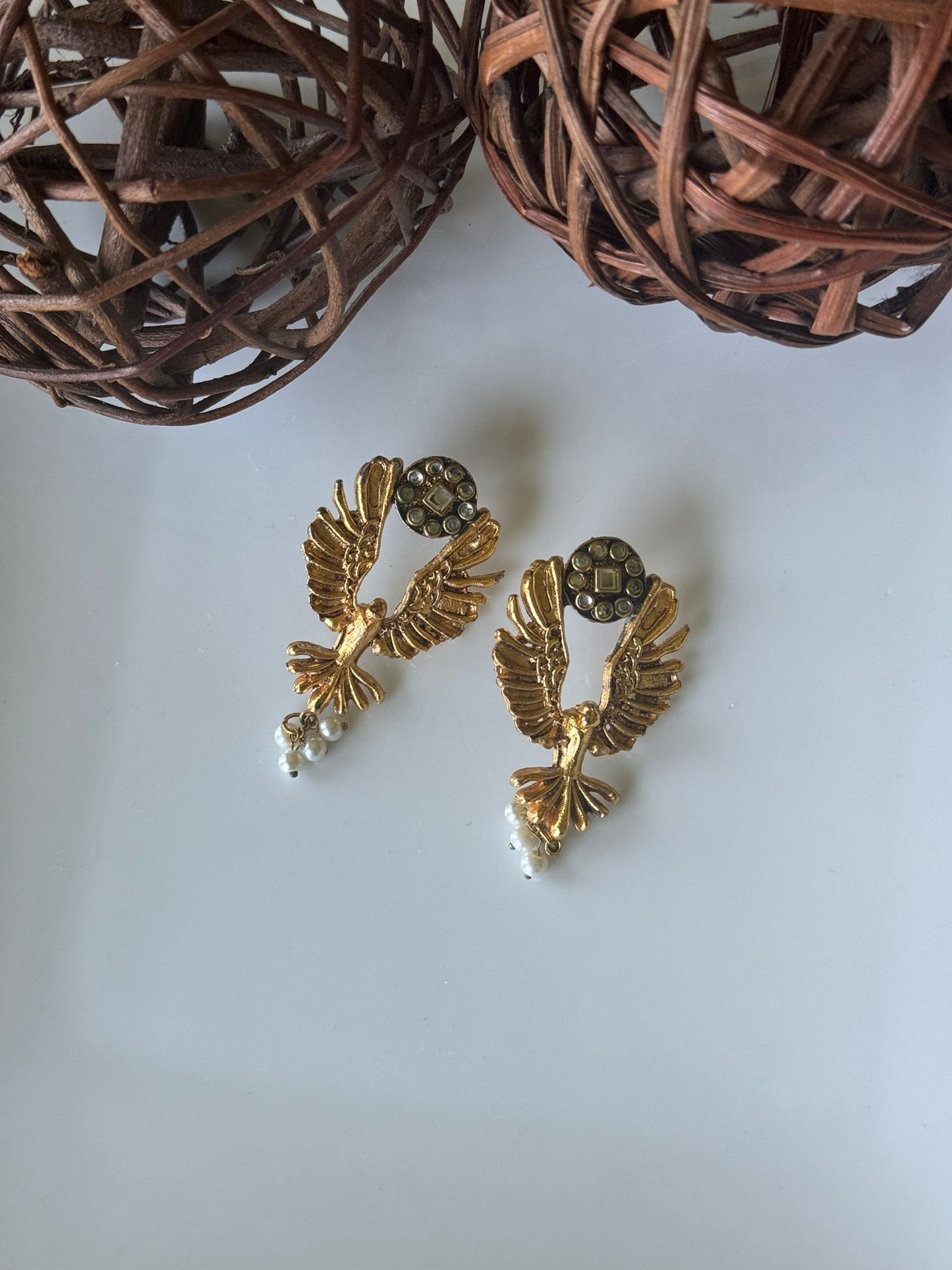 Golden Eagle Earrings