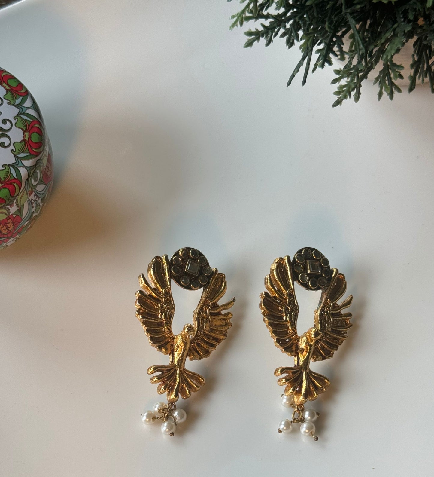 Golden Eagle Earrings