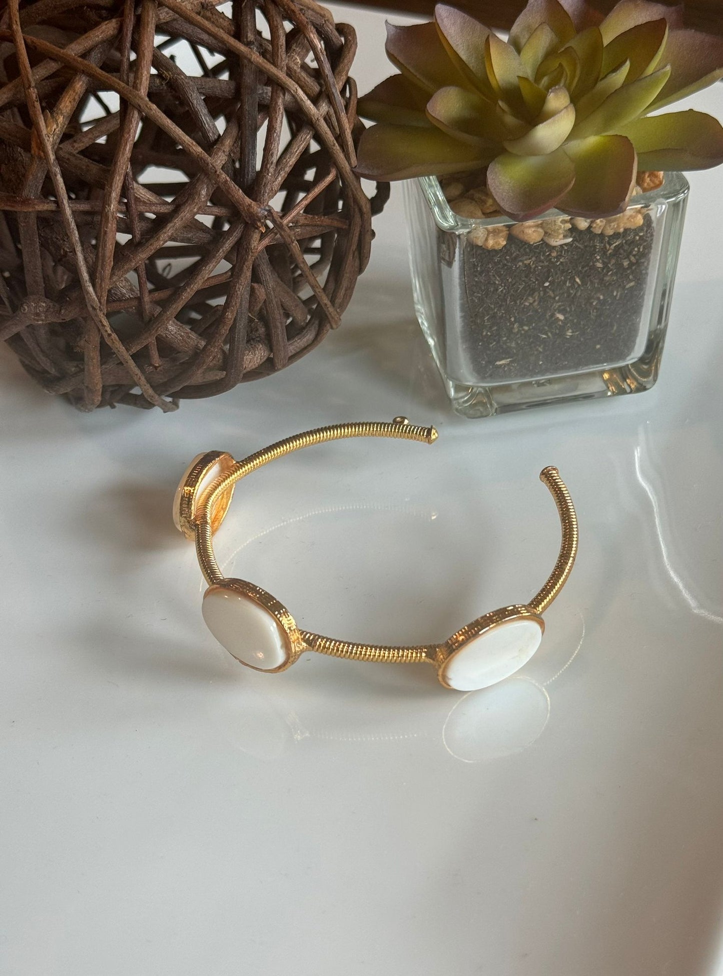 Triple Elegance Gold Bracelet