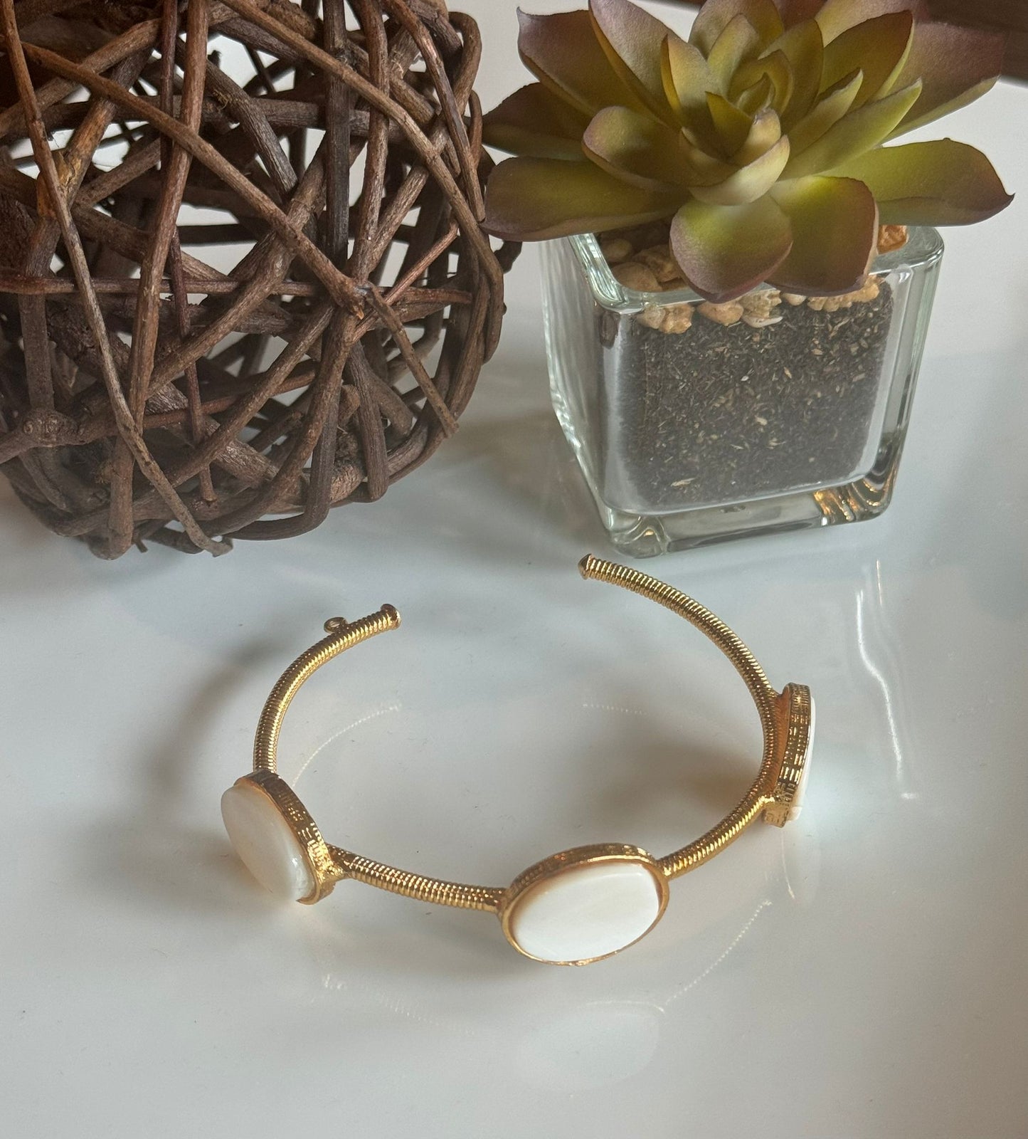 Triple Elegance Gold Bracelet