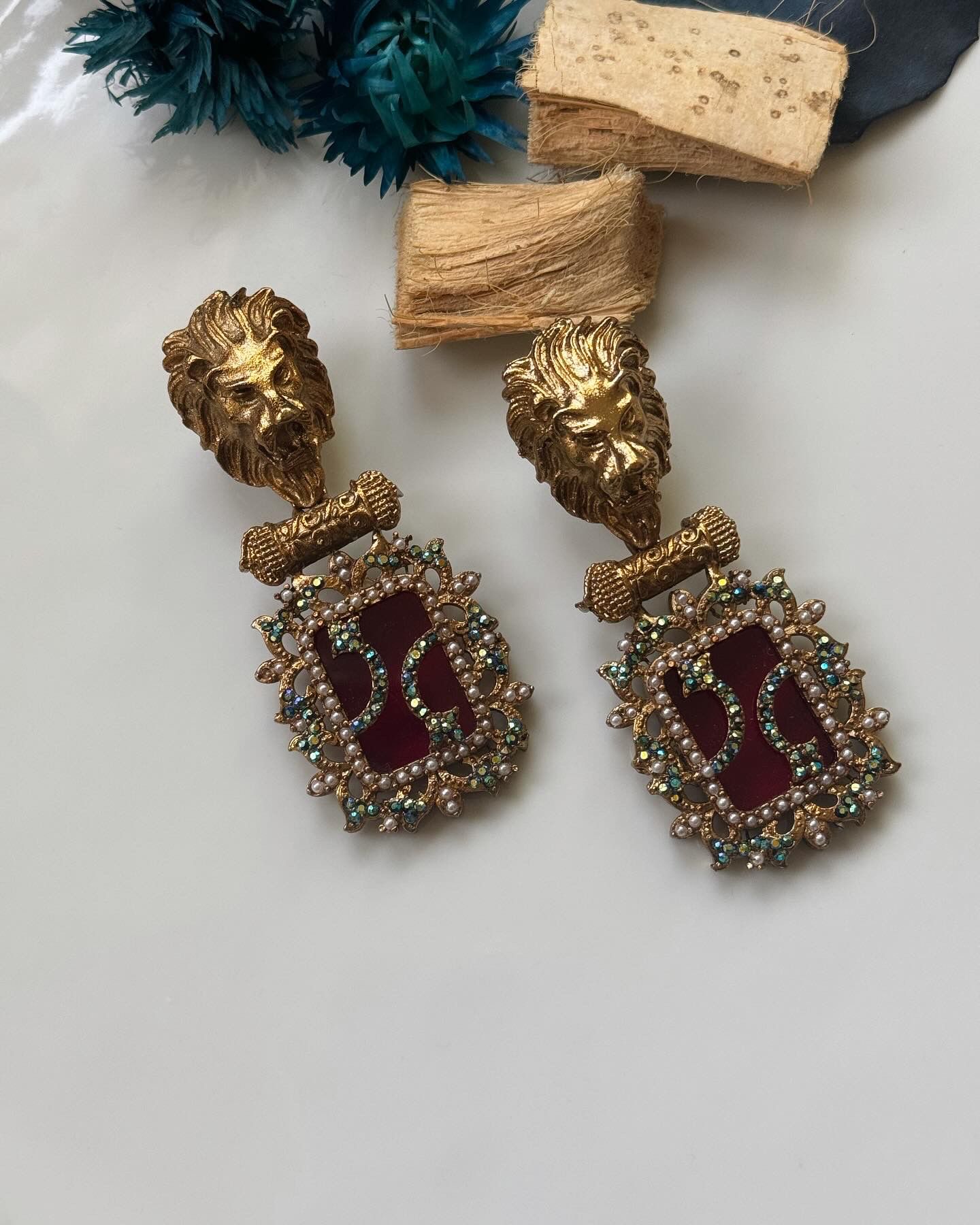 Golden Lion Majesty Earrings