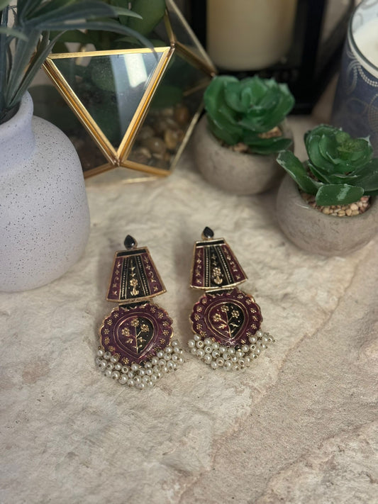 Pearl Cascade Gujra Earrings