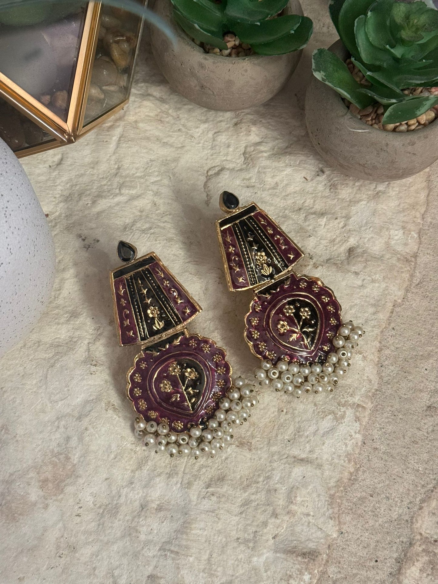 Pearl Cascade Gujra Earrings