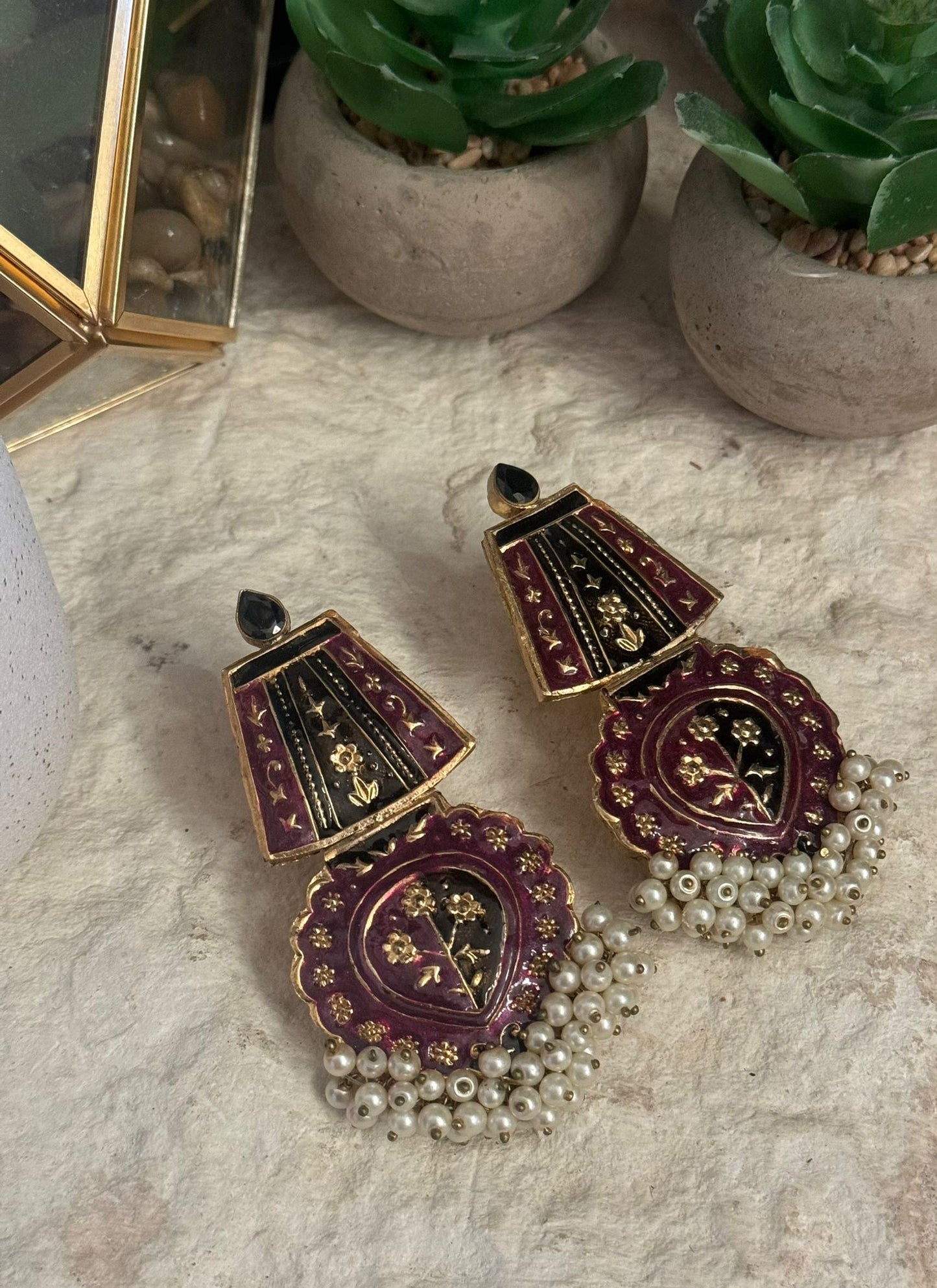 Pearl Cascade Gujra Earrings