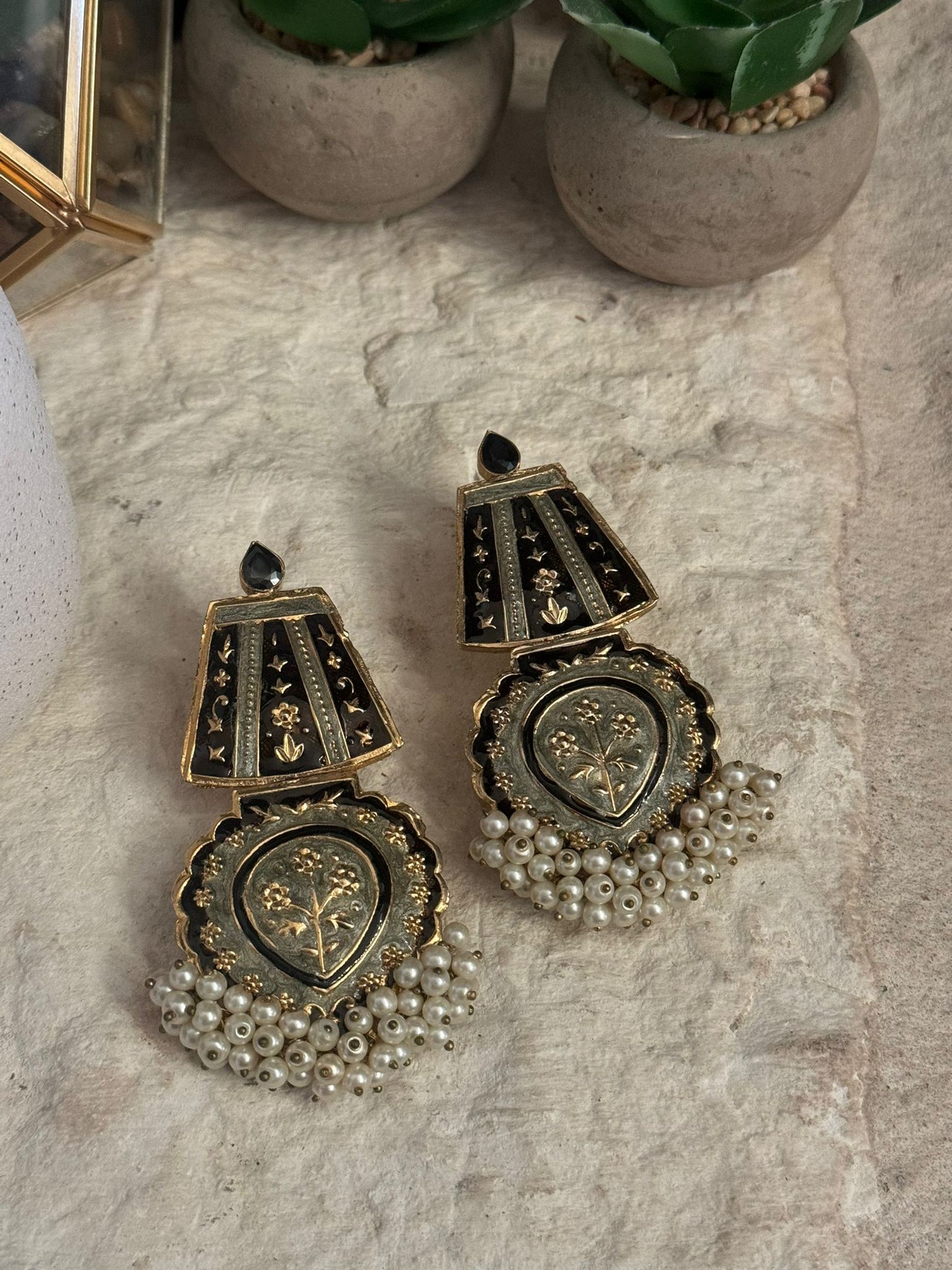 Pearl Cascade Gujra Earrings