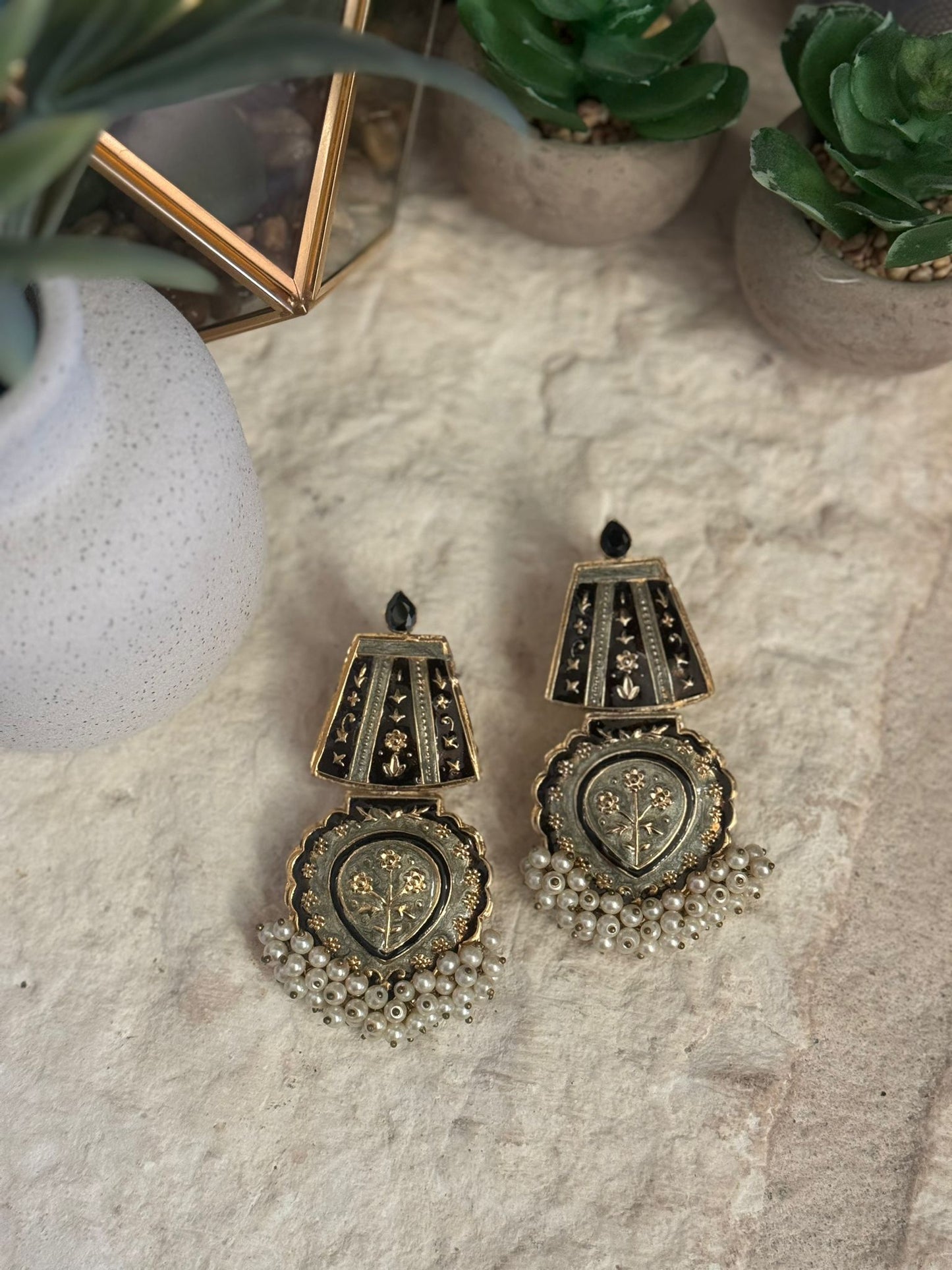 Pearl Cascade Gujra Earrings