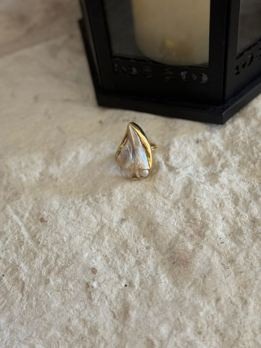 Baroque Pearl Adjustable Ring