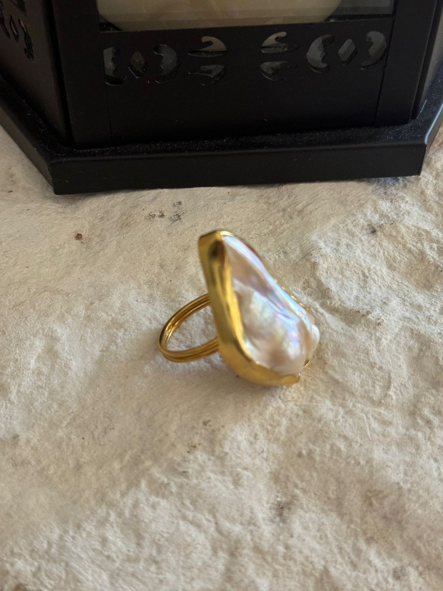 Baroque Pearl Adjustable Ring