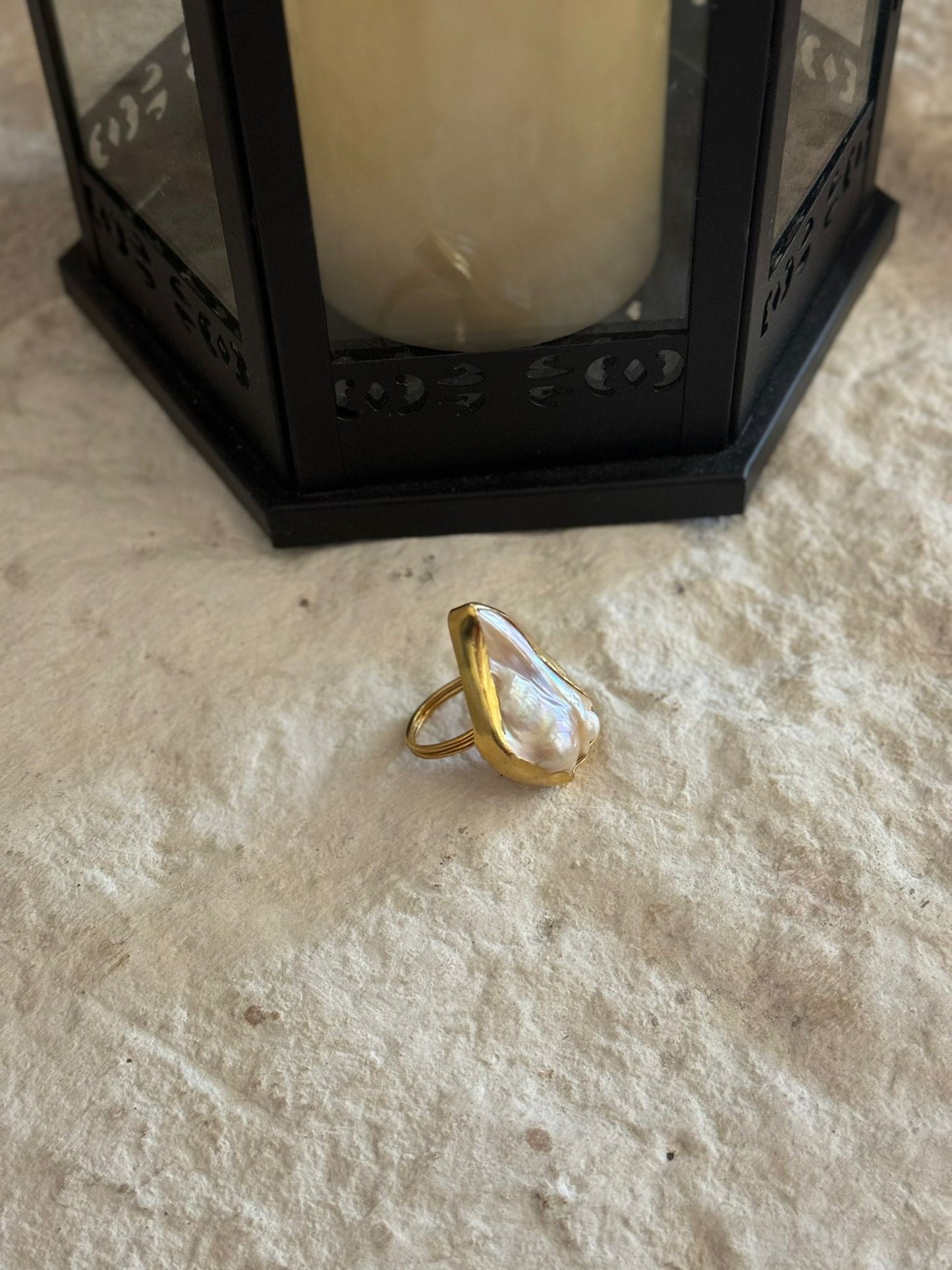 Baroque Pearl Adjustable Ring