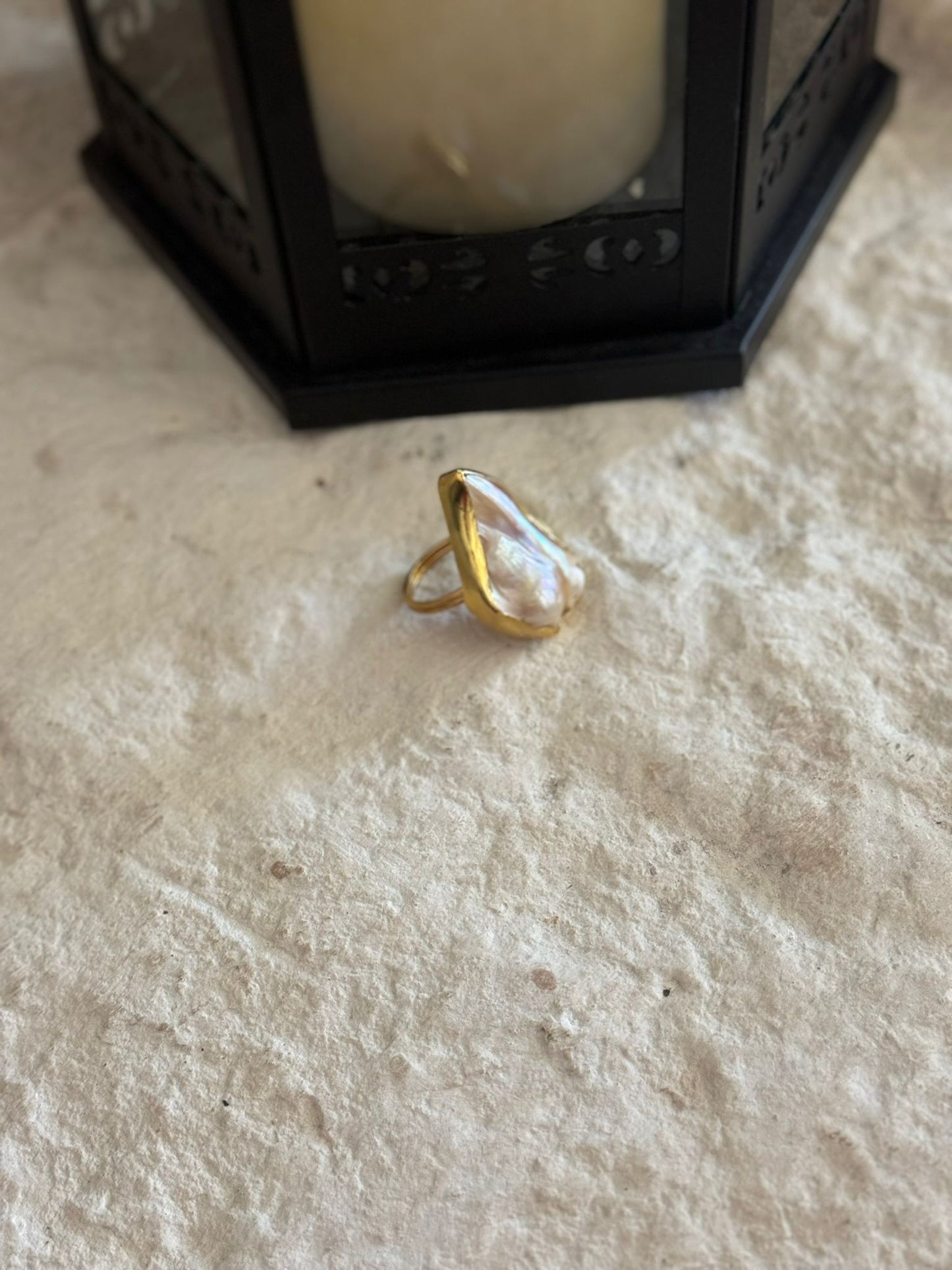 Baroque Pearl Adjustable Ring