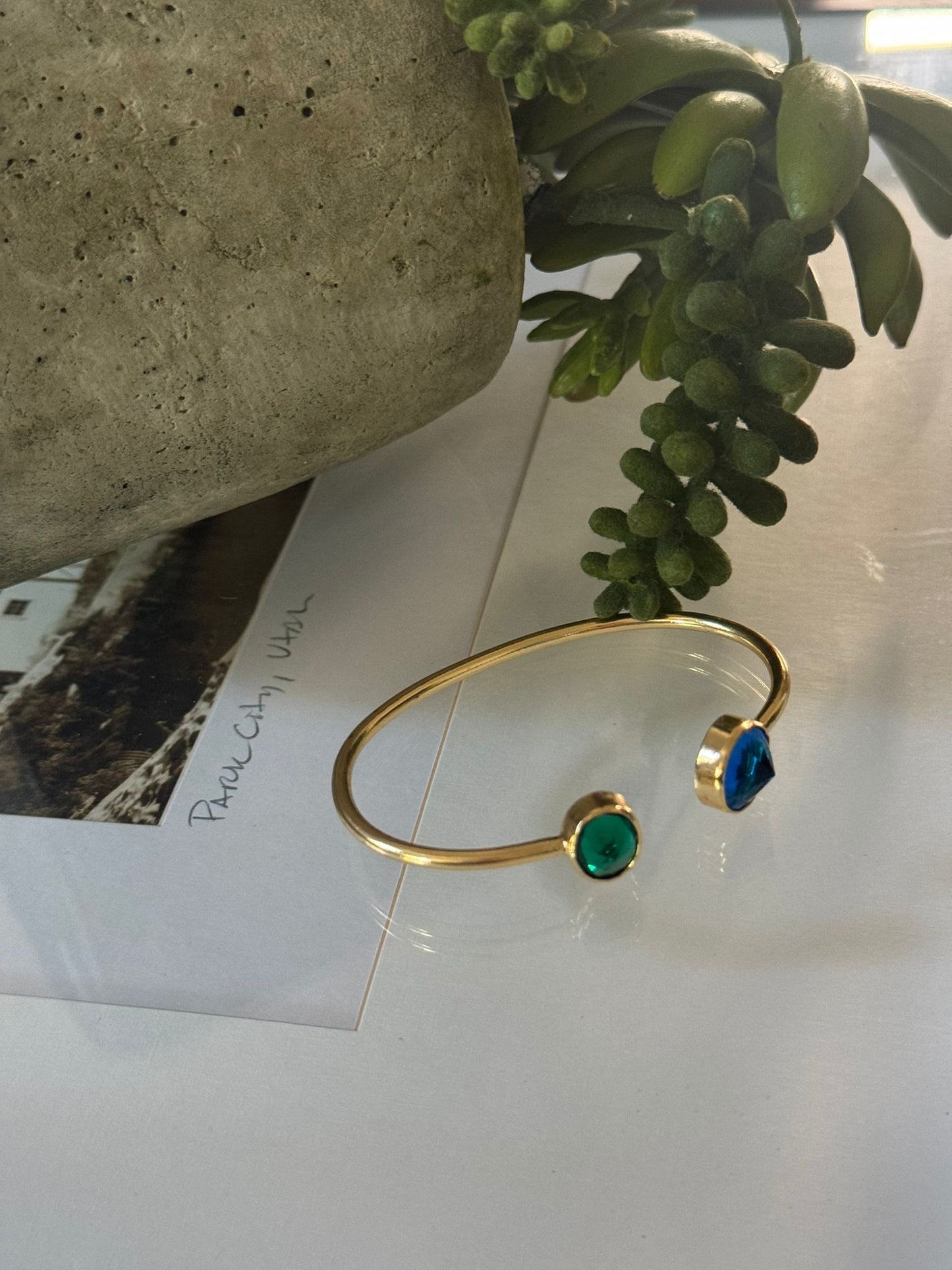 Blue & Green Quartz Harmony Bracelet