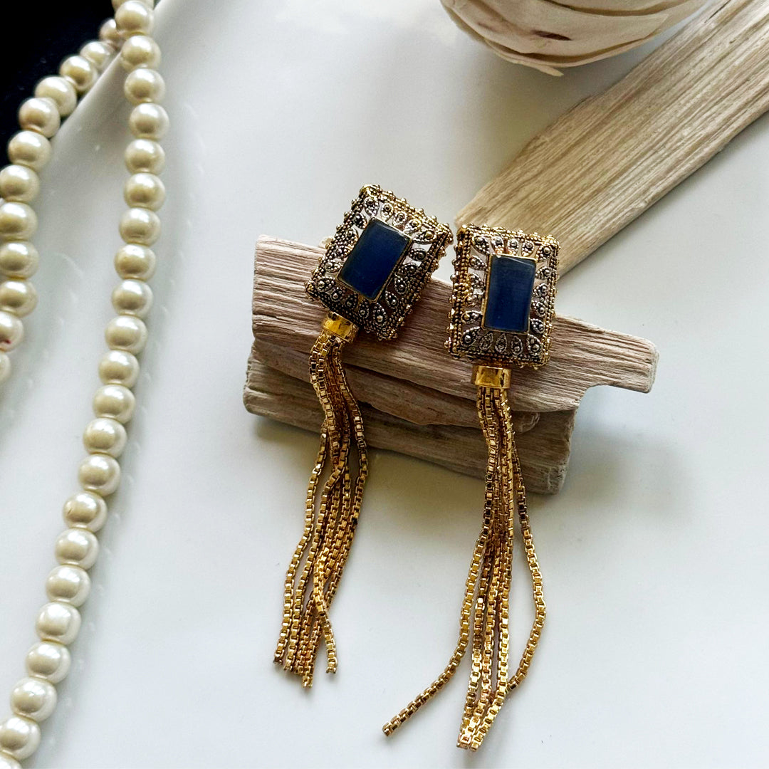 Regal Radiance Tassel Earrings